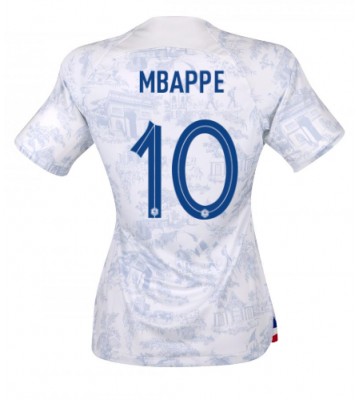 Francja Kylian Mbappe #10 Koszulka Wyjazdowych Kobiety MŚ 2022 Krótki Rękaw